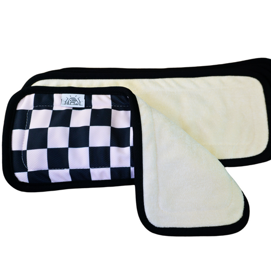 Bamboo Boosters with AWJ | Black and White Checkered